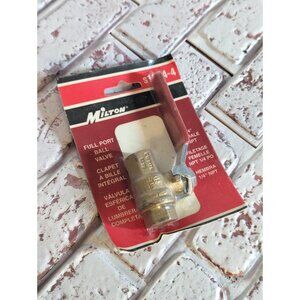 Milton Full Port 1/4 in Brass Ball Valve Model S-1094-4 NOS New Old Stock